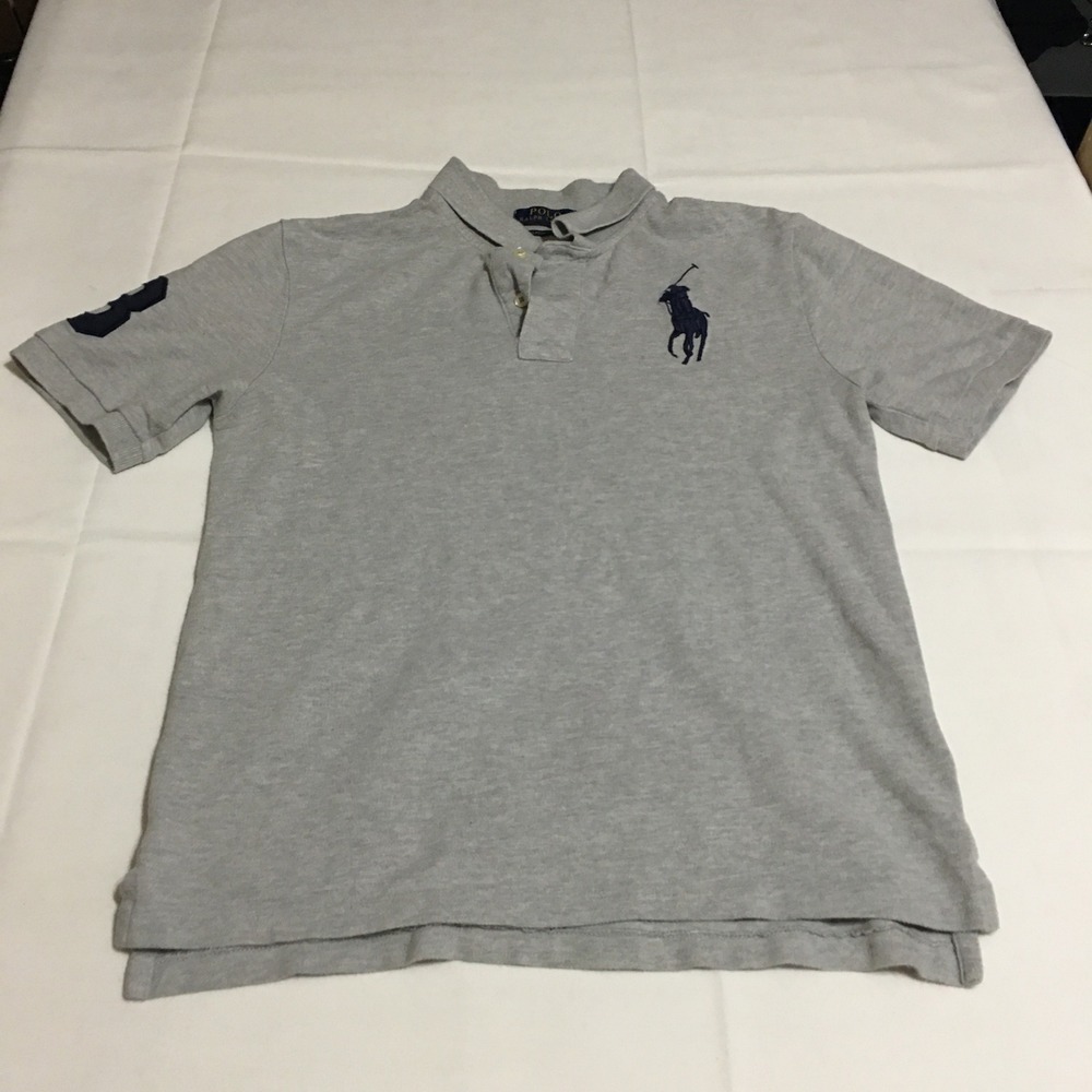 Polo Ralph Lauren Polo Shirt Boys Large Gray Big Pony Classic Fit